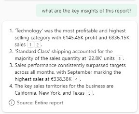 Copilot in Power BI test 5