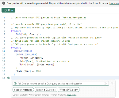 Copilot in Power BI test 8